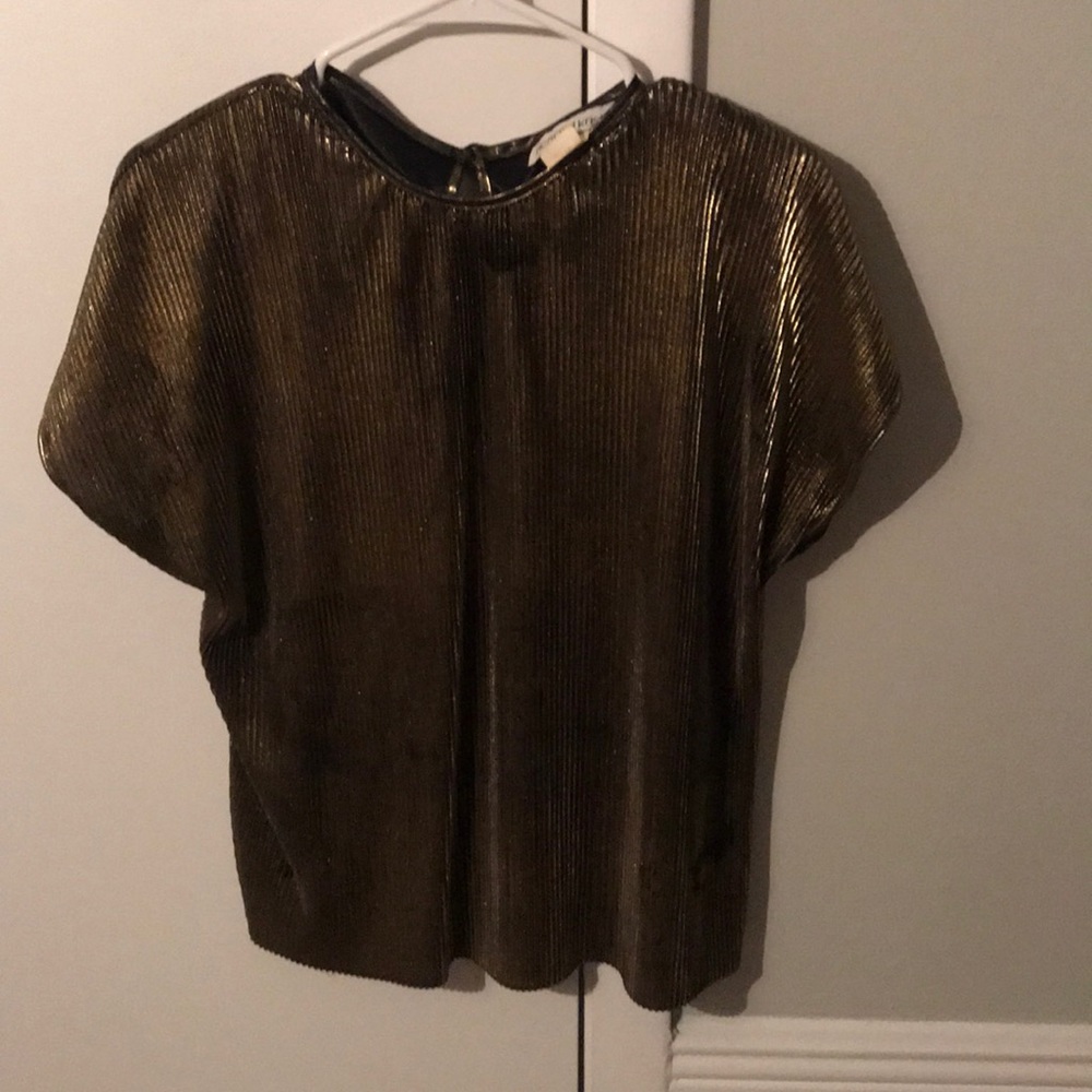 Textured gold blouse